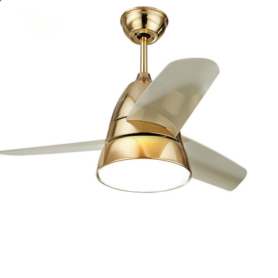 Золотой свет потолочного вентилятора держателя притока металла цвета с пластиковым лезвием 3